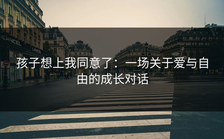 孩子想上我同意了:一场关于爱与自由的成长对话 孩子想上我同意了:一场关于爱与自由的成长对话